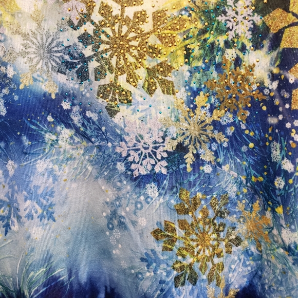 NWT Rebecca Malone High Low Sz L Holiday Top - Picture 3 of 7